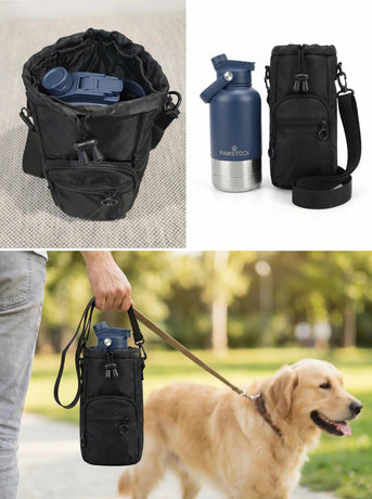 Pawstock Dog Walking Carrier Bag – Bottle & Essentials