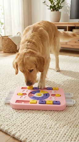 Interactive Dog Puzzle Toy – Slow Feeder & Treat Dispenser