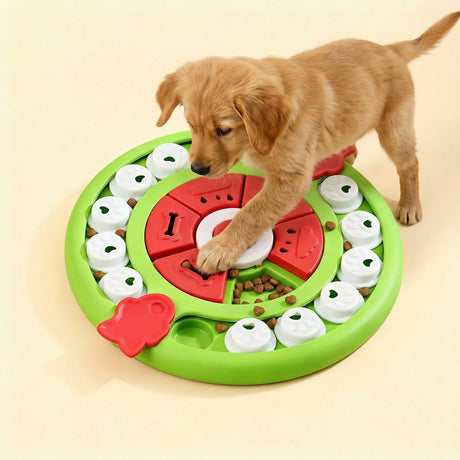 Pizza Puzzle Treat Toy for Dogs & Cats – Interactive Slow Feeder
