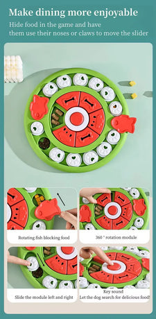 Pizza Puzzle Treat Toy for Dogs & Cats – Interactive Slow Feeder