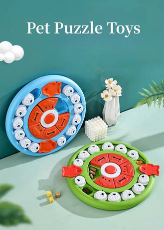 Pizza Puzzle Treat Toy for Dogs & Cats – Interactive Slow Feeder
