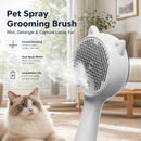 Pink Pet Spray Grooming Brush for Cats and Dogs, Rechargeable Self Cleaning Slicker Brush with Fine Mist, 30ml Water Tank, 500mAh Battery, One Click Fur Release, Type-C Charging
