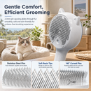 White Pet Spray Grooming Brush for Cats and Dogs, Rechargeable Self Cleaning Slicker Brush with Fine Mist, 30ml Water Tank, 500mAh Battery, One Click Fur Release, Type-C Charging