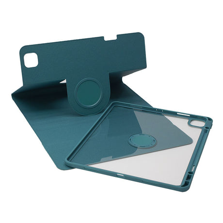 SENYOSON Dark Green iPad Case for 10.9/11 Inch iPad Air 4th/5th/6th/7th/8th Generation, Detachable Magnetic Rotating Stand Cover with Honeycomb Back Panel Cooling, Snug Fit Protective Case