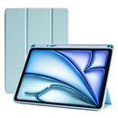 SENYOSON Blue iPad Pro Case for 12.9/13 Inch iPad Pro 12.9" 3rd-6th Gen & iPad Pro 13" & iPad Air 13", Lightweight Slim Soft TPU Trifold Stand Smart Cover with Pencil Holder, Auto Wake/Sleep