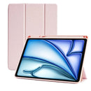 SENYOSON Pink iPad Pro Case for 12.9/13 Inch iPad Pro 12.9" 3rd-6th Gen & iPad Pro 13" & iPad Air 13", Lightweight Slim Soft TPU Trifold Stand Smart Cover with Pencil Holder, Auto Wake/Sleep
