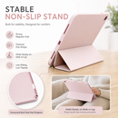 SENYOSON Pink iPad Case for 9.7 Inch iPad 5th/6th Generation & iPad Air 2, Lightweight Slim Soft TPU Trifold Stand Smart Cover with Pencil Holder, Auto Wake/Sleep