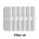 Cat Water Fountain Replacement Filters, 6 Pack Pet Fountain Filters with Activated Carbon and Sponge, Compatible with 3L/101oz Automatic Cat Water Fountains