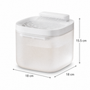 White Cat Water Fountain 3L,6 Filters Included, Wired Pet Water Dispenser for Cats & Small Dogs, Waterfall-Style Quiet Drinking Fountain with Filter, Easy-Clean ABS+PP Bowl, 5V 1A
