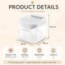 Black Cat Water Fountain 3L, Wired Pet Water Dispenser for Cats & Small Dogs, Waterfall-Style Quiet Drinking Fountain with Filter, Easy-Clean ABS+PP Bowl, 5V 1A