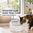 Black Cat Water Fountain 3L,6 Filter included, Wired Pet Water Dispenser for Cats & Small Dogs, Waterfall-Style Quiet Drinking Fountain with Filter, Easy-Clean ABS+PP Bowl, 5V 1A