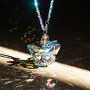 Crystal Glass Butterfly Car Key Charm Mirror Hanging Ornaments Gift (Butterfly-1)