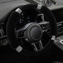 Rhinestone Fluffy Steering Wheel Cover - Comfortable Non-Slip Luxury Faux Wool, Universal Fit for 14.5" to 15" Steering Wheels