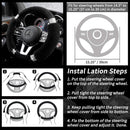 Rhinestone Fluffy Steering Wheel Cover - Comfortable Non-Slip Luxury Faux Wool, Universal Fit for 14.5" to 15" Steering Wheels