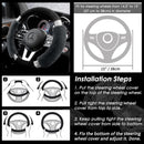 Rhinestone Fluffy Steering Wheel Cover - Comfortable Non-Slip Luxury Faux Wool, Universal Fit for 14.5" to 15" Steering Wheels