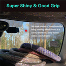 Bling Bling Comfy Steering Wheel Cover with Jumbo Crystal Rhinestones, Anti-Slip Diamond Leather, Universal 15 Inch (Silver)