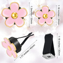 6 Pcs Daisy Flower Air Vent Clip Accessories Air Conditioning Outlet Clip Car Air Freshener Dashboard Accessories Charm Car Inter Decor(3 cm, 3.3 cm,Black, Pink, White)