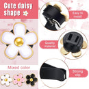 6 Pcs Daisy Flower Air Vent Clip Accessories Air Conditioning Outlet Clip Car Air Freshener Dashboard Accessories Charm Car Inter Decor(3 cm, 3.3 cm,Black, Pink, White)