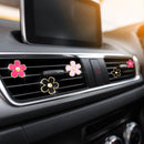 6 Pcs Daisy Flower Air Vent Clip Accessories Air Conditioning Outlet Clip Car Air Freshener Dashboard Accessories Charm Car Inter Decor(3 cm, 3.3 cm,Red, Pink, Black)