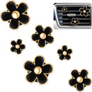 6 Pcs Daisy Flower Air Vent Clip Accessories Air Conditioning Outlet Clip Car Air Freshener Dashboard Accessories Charm Car Inter Decor(2.5 cm, 3 cm, 3.3 cm,Black)