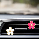 6 Pcs Daisy Flower Air Vent Clip Accessories Air Conditioning Outlet Clip Car Air Freshener Dashboard Accessories Charm Car Inter Decor(3 cm, 3.3 cm,Red, White, Black)