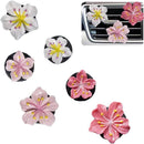 Cute Car Air Fresheners Vent Clips 6 PCS, Flower Air Vent Clips Pink Car Accessories Interior Aesthetic Women Automobile Air Conditioning Vents Decorations