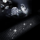 Bling Diamond Leather Steering Wheel Cover, With Sparkly Crystal Glitter Rhinestones Universal Fit 14"1/2-15" Car Wheel Protector for Women Girl Fit Suvs,Vans,Sedans,Car,Trucks, Black Diamond
