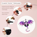 Purple Dragon Car Accessory,1pcs Bling Wyvern Car Air Freshener Vent Clip,Cute Girly Refillable Air Freshener Diffuser,Dazzing Rhinestone Dashboard Decoration for Women