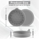 Car Cup Holder Coaster, Silicone Cup Holder Insert, Universal Non-Slip Cup Holders, Car Accessories Interior for Women and Man 4 Pack Gray