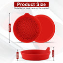 Car Cup Holder Coaster, Silicone Cup Holder Insert, Universal Non-Slip Cup Holders, Car Accessories Interior for Women and Man 4 Pack Red