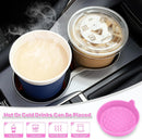 Car Cup Holder Coaster, Silicone Cup Holder Insert, Universal Non-Slip Cup Holders, Car Accessories Interior for Women and Man 4 Pack Pink