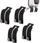 Car Purse Hook Purse Hook for Car Seats Headrest Car Seat Hooks,Heavy Duty Vehicle Organizer for Handbags, Groceries, Purses, Keep Car Tidy (Black, 4 Pack)