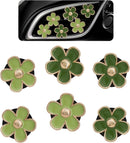 Green Flower Car Decor,6pcs Green Daisy Air Vent Clips Car Air Fresheners,2 Sizes Sage and Olive Green Flowers Dashboard Decorations Accessories for Women,Girly Refillable Diffuser