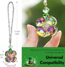 Crystal Four Leaf Clover Car Rear View Mirror Pendant Hanging Ornament for Car Accessories, Backpack, or Bag Decor