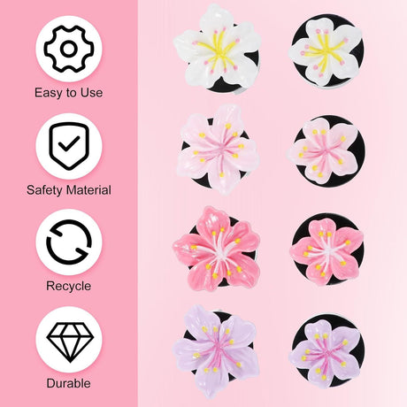 8Pcs Cute Car Air Freshener Vent Clips, Resin Flower Vent Clips, Cute Car Accessories for Women Interior