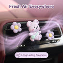 3Pcs Cute Bear Car Air Freshener Vent Clips, Aromatherapy Car Decor for Girls