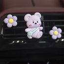3Pcs Cute Bear Car Air Freshener Vent Clips, Aromatherapy Car Decor for Girls