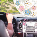 6 Pcs Daisy Flower Air Vent Clip Accessories Air Conditioning Outlet Clip Car Freshener Dashboard Accessories Charm Car Inter Decor(Blue, Pink,White,3/3.3 cm)
