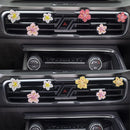 10 PCS Flower Car Air Freshener Vent Clips, Cute Pink Car Interior Decor Accessories, Aromatherapy Car Vent Clips for Women, Universal Car Air Outlet Decoration