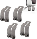 Car Purse Hook Purse Hook for Car Seats Headrest Car Seat Hooks,Heavy Duty Vehicle Organizer for Handbags, Groceries, Purses, Keep Car Tidy (Gray, 4 Pack)
