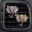 Bling Rhinestone Elephants Head Car Air Vent Clip Dashboard Outlet Clip Air Freshener Vent Clips Decorative Cute Car Decor
