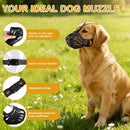 Dog Muzzle, Soft Breathable Dog Muzzles Suitable Dogs, Adjustable Basket Muzzles Prevents Chewing and Biting for Grooming Trimming Training(XXL)