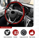 3pcs Universal Carbon Fiber Steering Wheel Cover - Anti-Slip & Segmented Design, Universal 99% Durable Steering Wheel Protector for Men and Women, Car Interior Accessory (Red)
