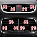 6 pcs Pink Bow Car Air Vent Clips Coquette Cute Girly Car Decor Accessories Interior Aesthetic Decorations Charm Stuff for Women Girl