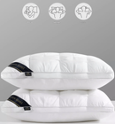 White Luxury Adjustable Bed Pillows Set of 2, Hotel‑Grade Down Alternative Pillows, Ultimate Neck Support for Comfortable Sleep