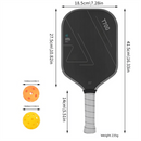 Red‑Black T700 Carbon Fiber Pickleball Paddle Set, 16mm Textured Matte Surface, Complete Kit with Oxford Carry Bag & Pickleball Balls