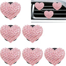 6 pcs Pink Heart Car Air Vent Clips Coquette Cute Girly Car Decor Accessories Interior Aesthetic Decorations Charm Stuff for Women Girl