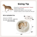 Cat Bed, Washable Round Cute Pet Beds for Indoor Cats, Super Soft Corduroy Kitten Bed with Anti-Slip Bottom, 20''x20''x8'', Warm Gray