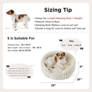 Medium Dog Bed, Washable Cute Pet Bed, Super Soft Corduroy Round Cat Bed with Anti-Slip Bottom, 26''x26''x9'', Warm Gray
