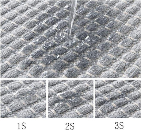 Soft Microfiber Farmhouse Bathroom Rug, Washable Kitchen Floor Mat, Woven Non‑Slip Bath Mat with Pure Tassels, Plush Woven Bathroom Carpet, Door Mat for Laundry Room, 20